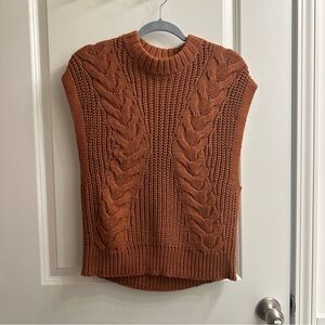 NWOT Target a new day Rust Cable Knit Sweater Vest